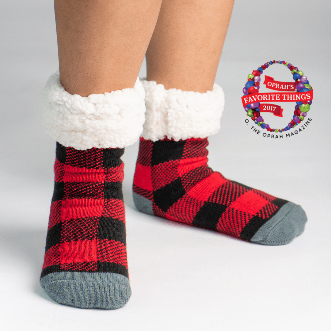 Classic Slipper Socks | Lumberjack  Red
