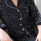 Korrah Pajama Shirt | Black with Cloud Dots