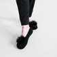 Recycled Ballerina Slippers - Black Chenille