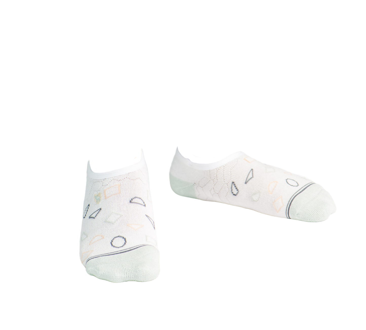 Bamboo Socks | No Fuss No-Show | Splash Star White