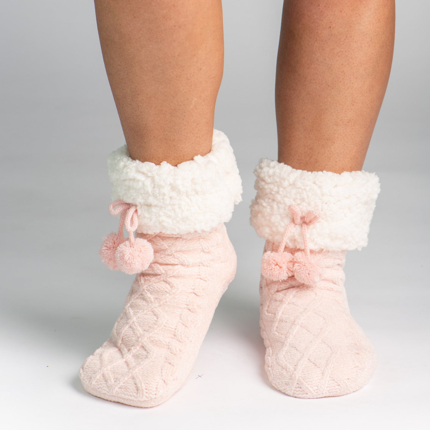 Classic Slipper Socks | Pink Dogwood Chenille