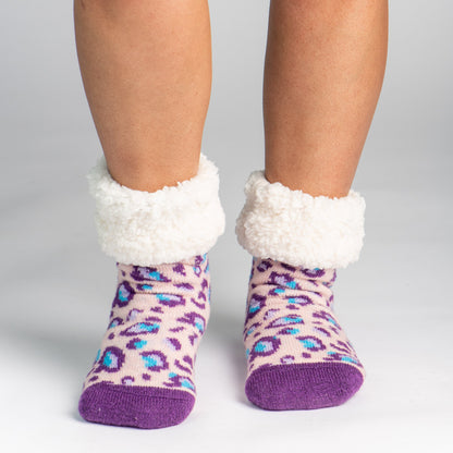 Classic Slipper Socks | Leopard Pink
