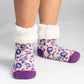 Classic Slipper Socks | Leopard Pink