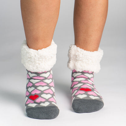 Classic Slipper Socks  Heart Valentine – Pudus™ Lifestyle Co.