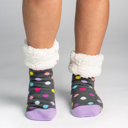 Classic Slipper Socks | Polka Dot Pastel