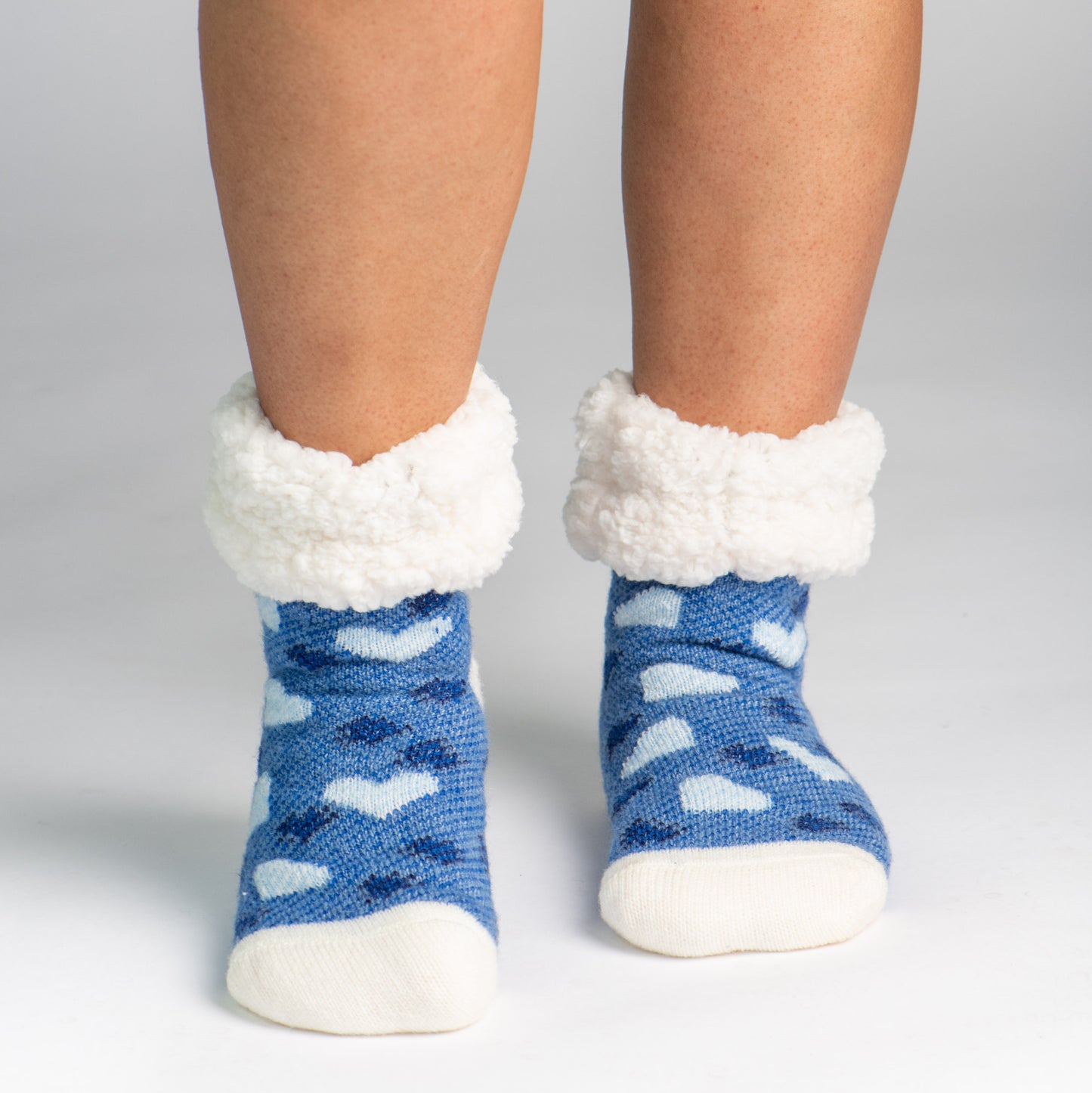Classic Slipper Socks | Denim Heart