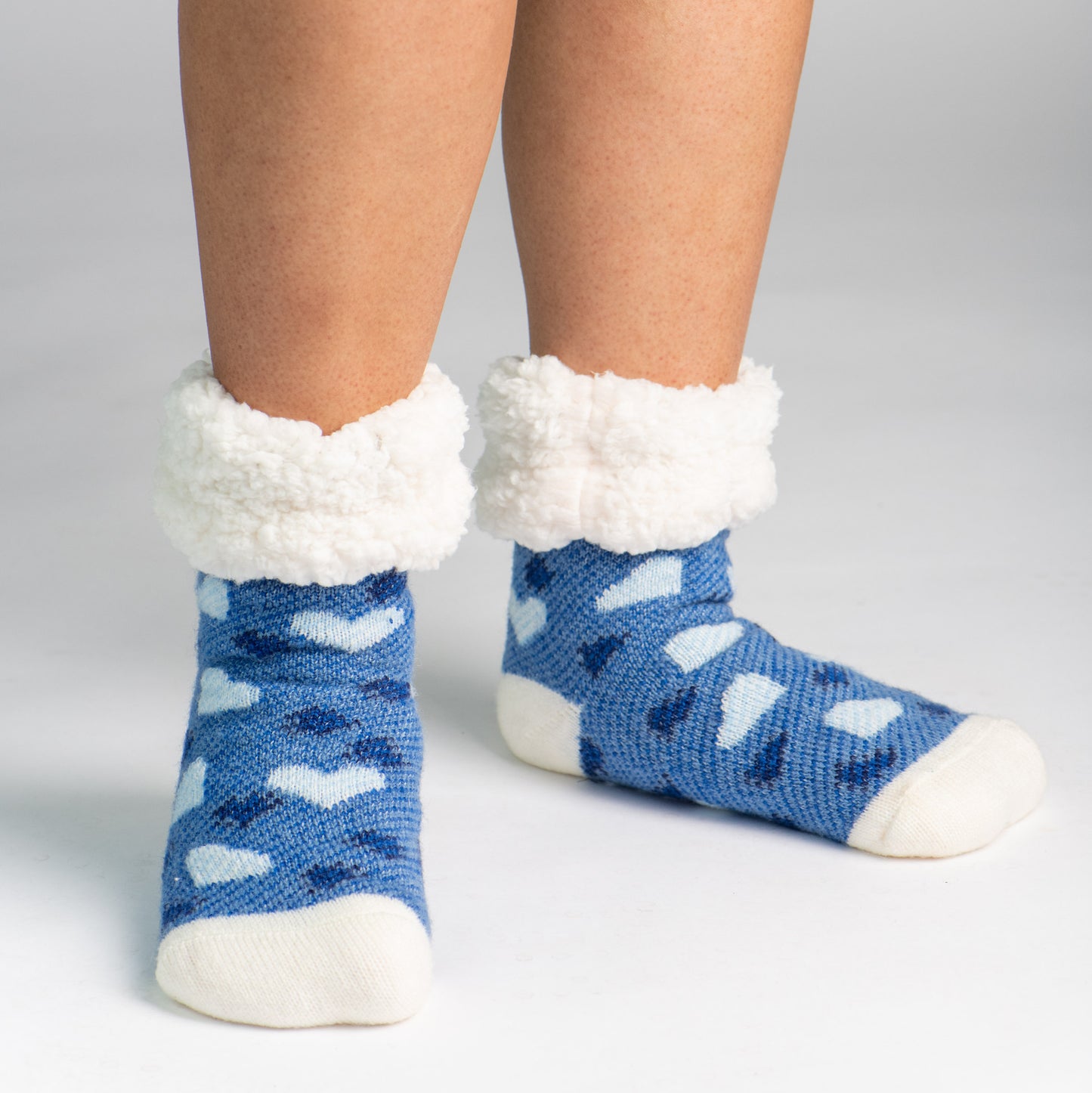 Classic Slipper Socks | Denim Heart