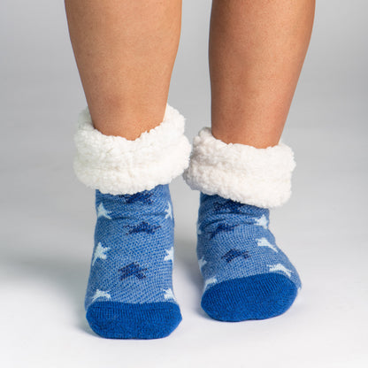 Classic Slipper Socks | Denim Star
