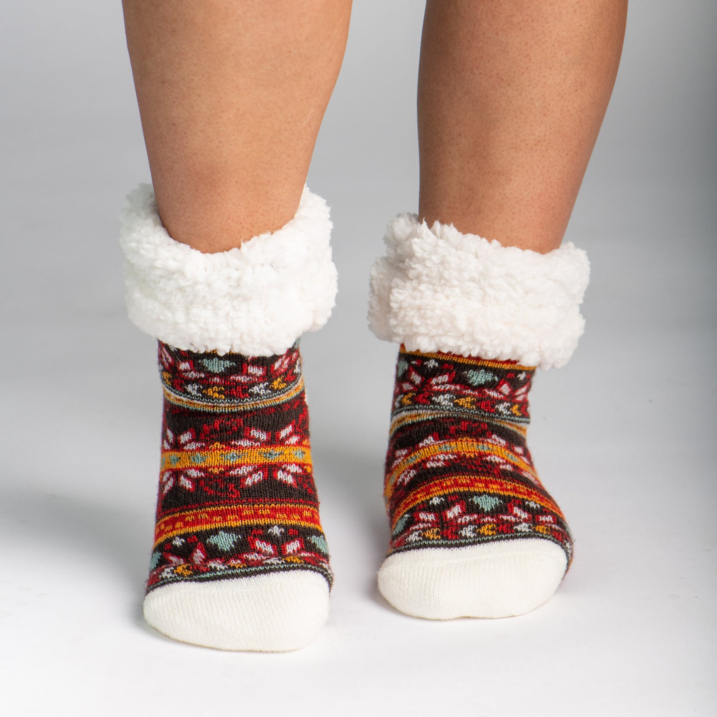 Classic Slipper Socks | Autumn Brown