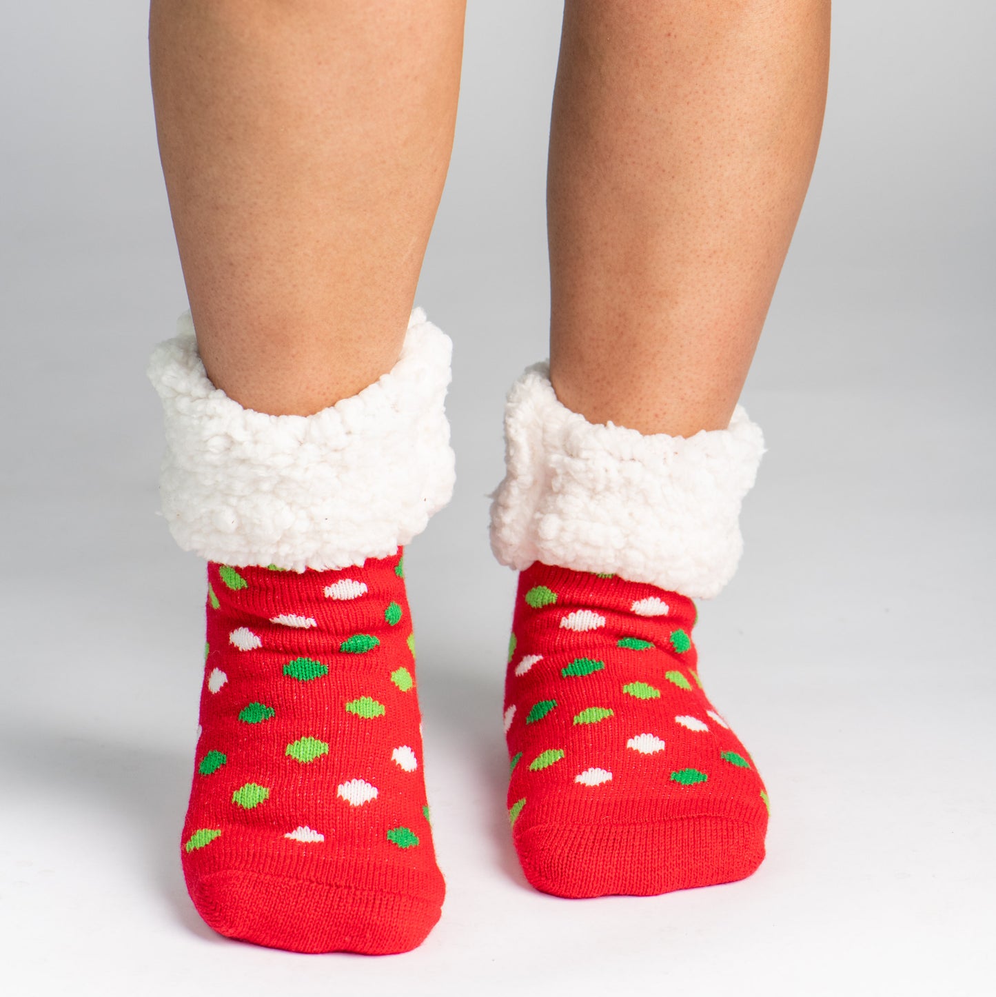 Classic Slipper Socks | Polka Dot Red