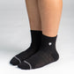 Bamboo Socks | Uptown Quarter Crew | Black