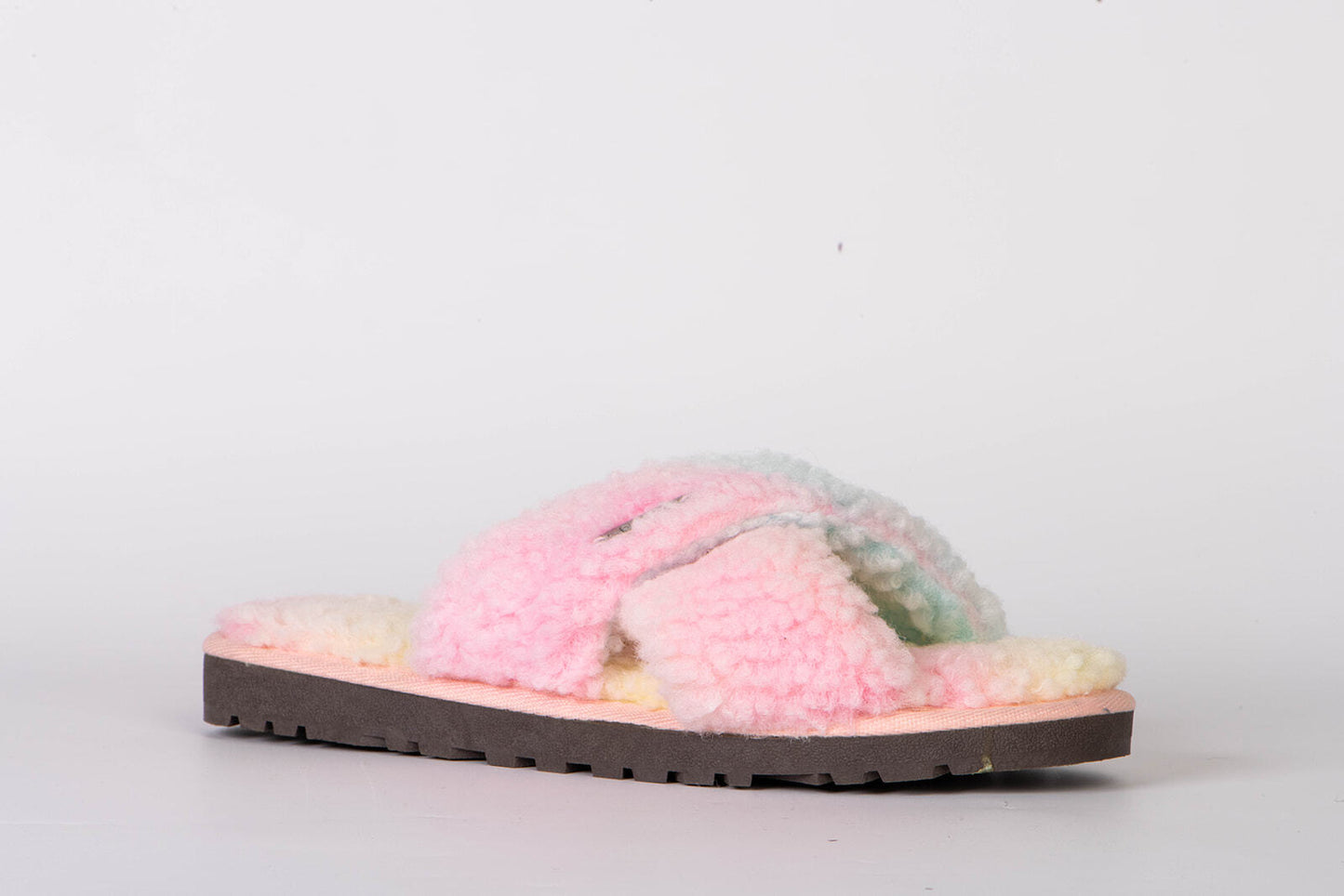 Carlie Criss Cross Recycled Slipper | Rainbow