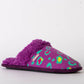 Bright Creekside Slide Slippers | Purple Leopard