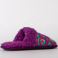 Bright Creekside Slide Slippers | Purple Leopard