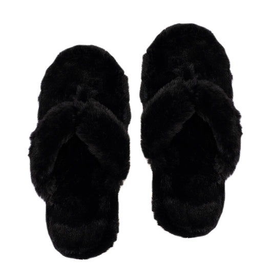 Black | Recycled Cottontail Flip Flop Slippers