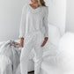 Sienna Narrow Leg Sleep Pant | Ivory Allover Print