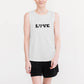 Amy Relaxed Crew Neck Sleep Tank | Light Grey