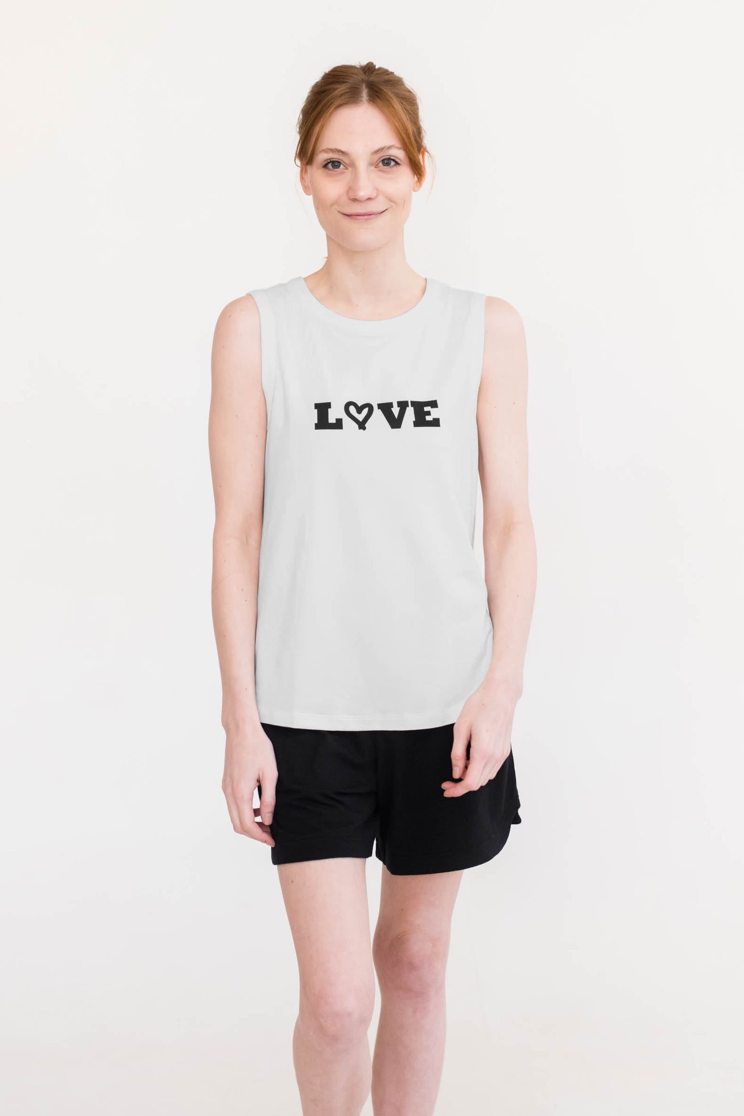 Amy Relaxed Crew Neck Sleep Tank | Light Grey