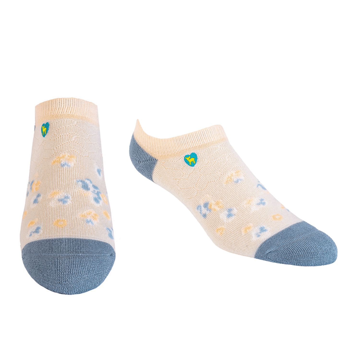 Bamboo Socks | Everyday Ankle | Spring Blossom Blue