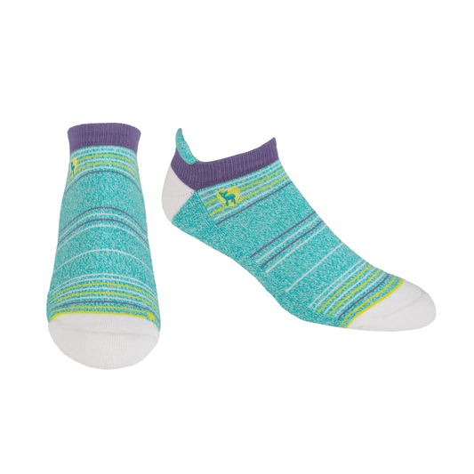 Cushioned Socks | Comfy Ankle | Seaside Peacock