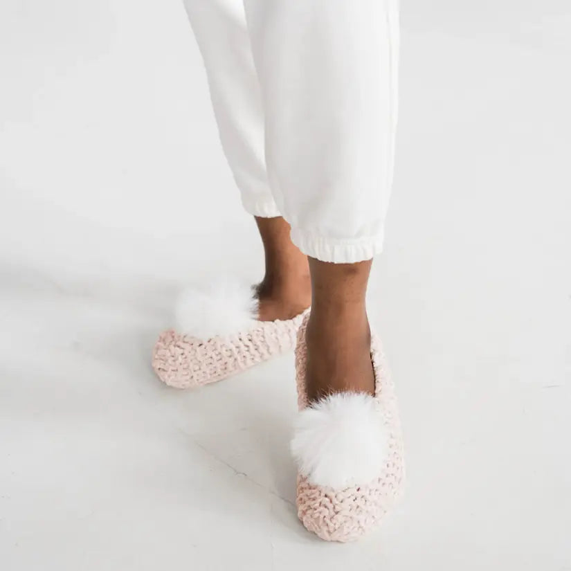 Recycled Ballerina Slippers - First Blush Chenille