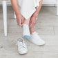Bamboo Socks | No Fuss No-Show | Spring Blossom Blue