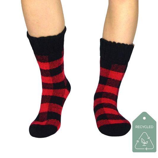 Lumberjack Red Recycled Boot Socks - Adult Short