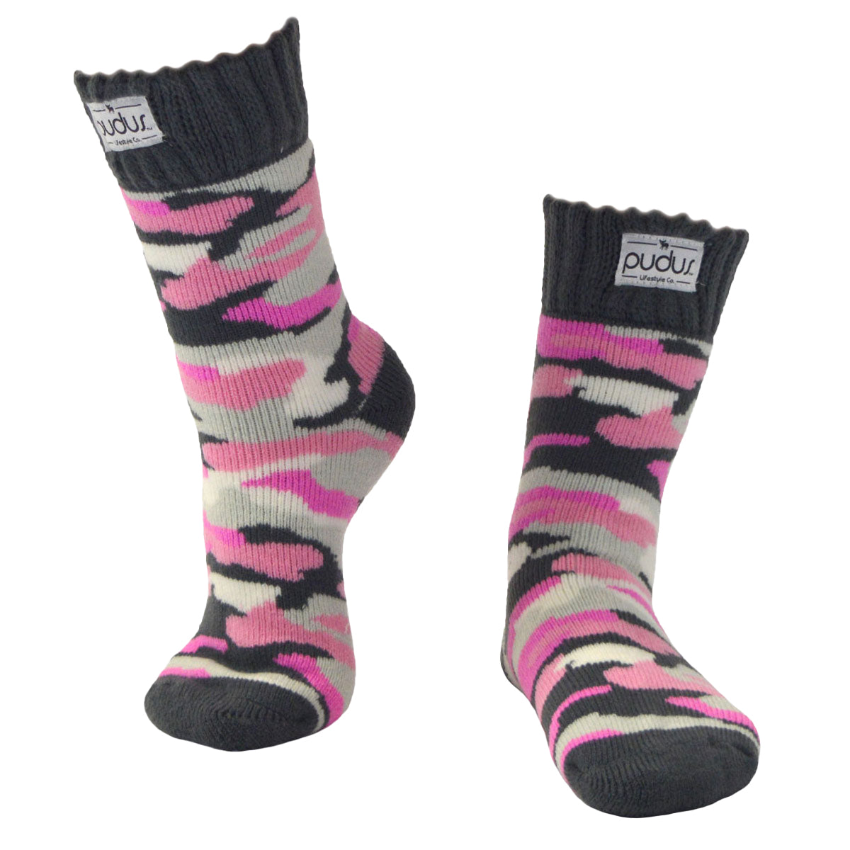 Boot Socks | Camouflage Pink | Large Short
