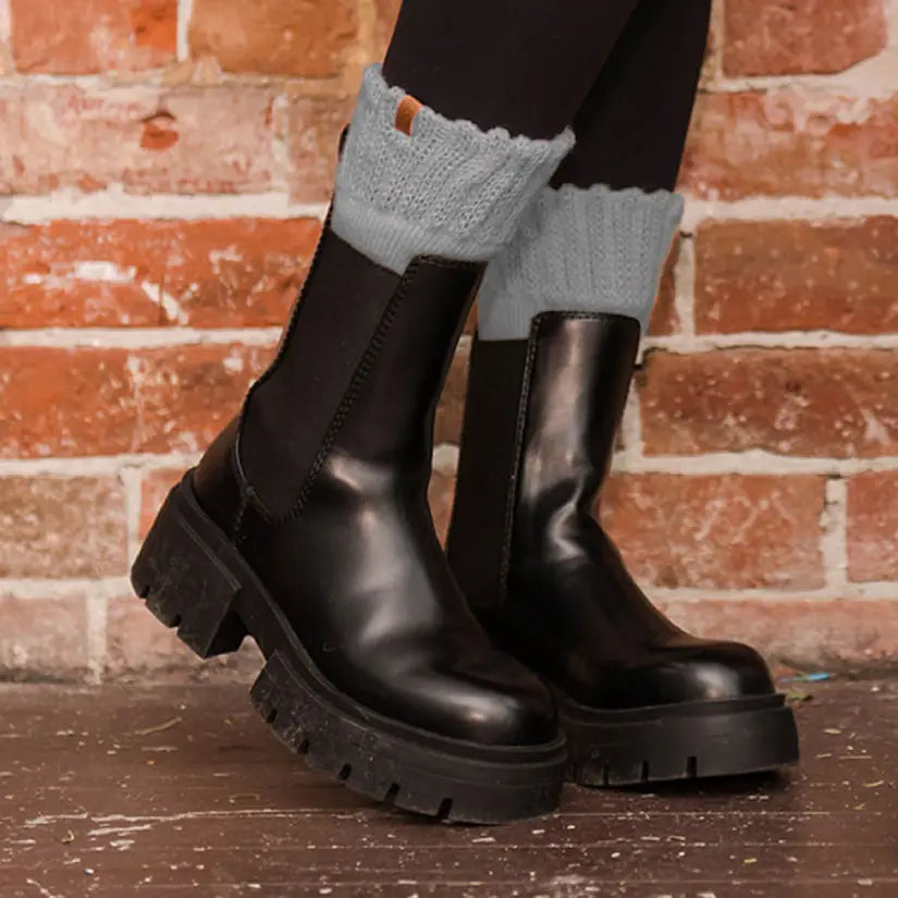 Charcoal Boot Socks - Adult Short