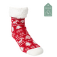Cabin Christmas Red - Recycled Slipper Socks