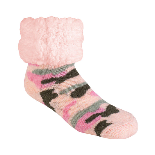 Classic Slipper Socks | Camo Pink Dogwood