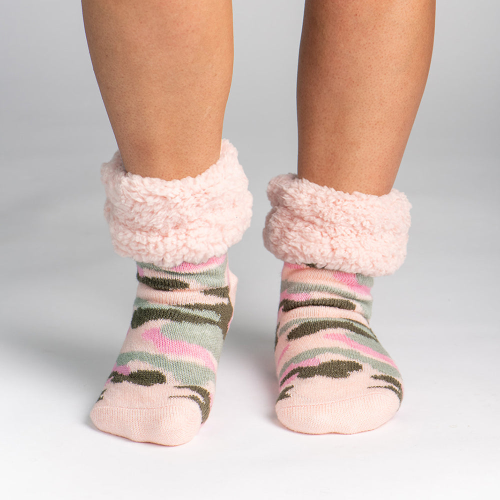 Camo Pink - Recycled Slipper Socks
