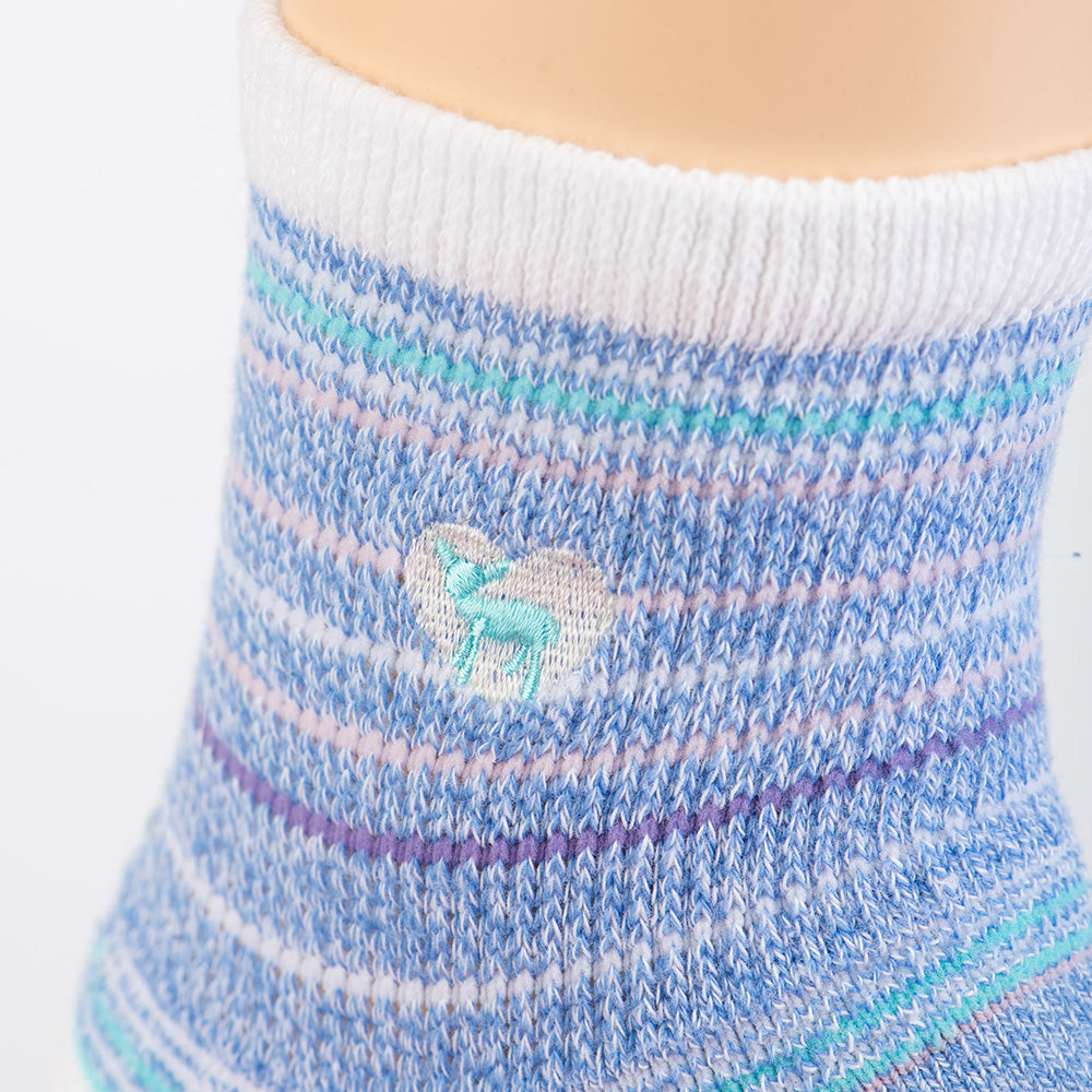 Cushioned Socks | Comfy Quarter Crew | Seaside Blue