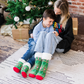 Christmas Penguin - Recycled Slipper Socks