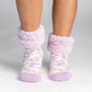 Classic Slipper Socks | Cheetah Lavender