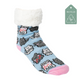 City Cat Iceblue - Recycled Slipper Socks