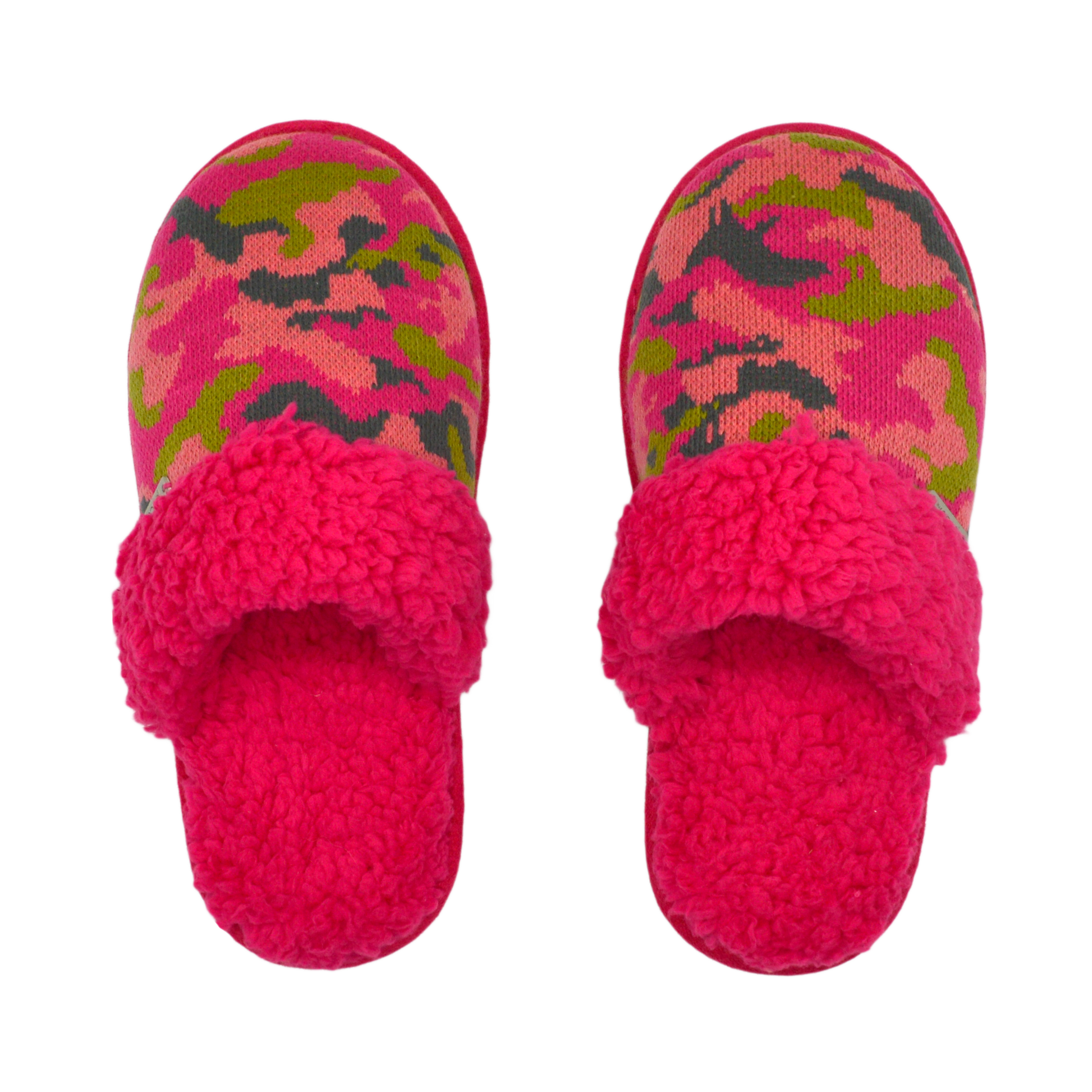 Bright Collection Creekside Slide Slippers Camo Pink