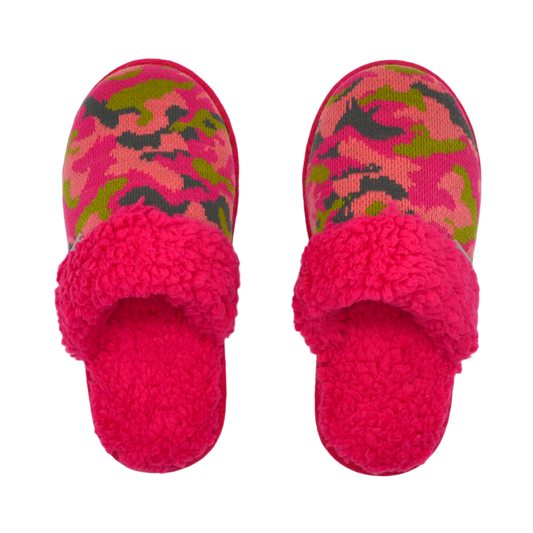 Bright Collection Creekside Slide Slippers | Camo Pink