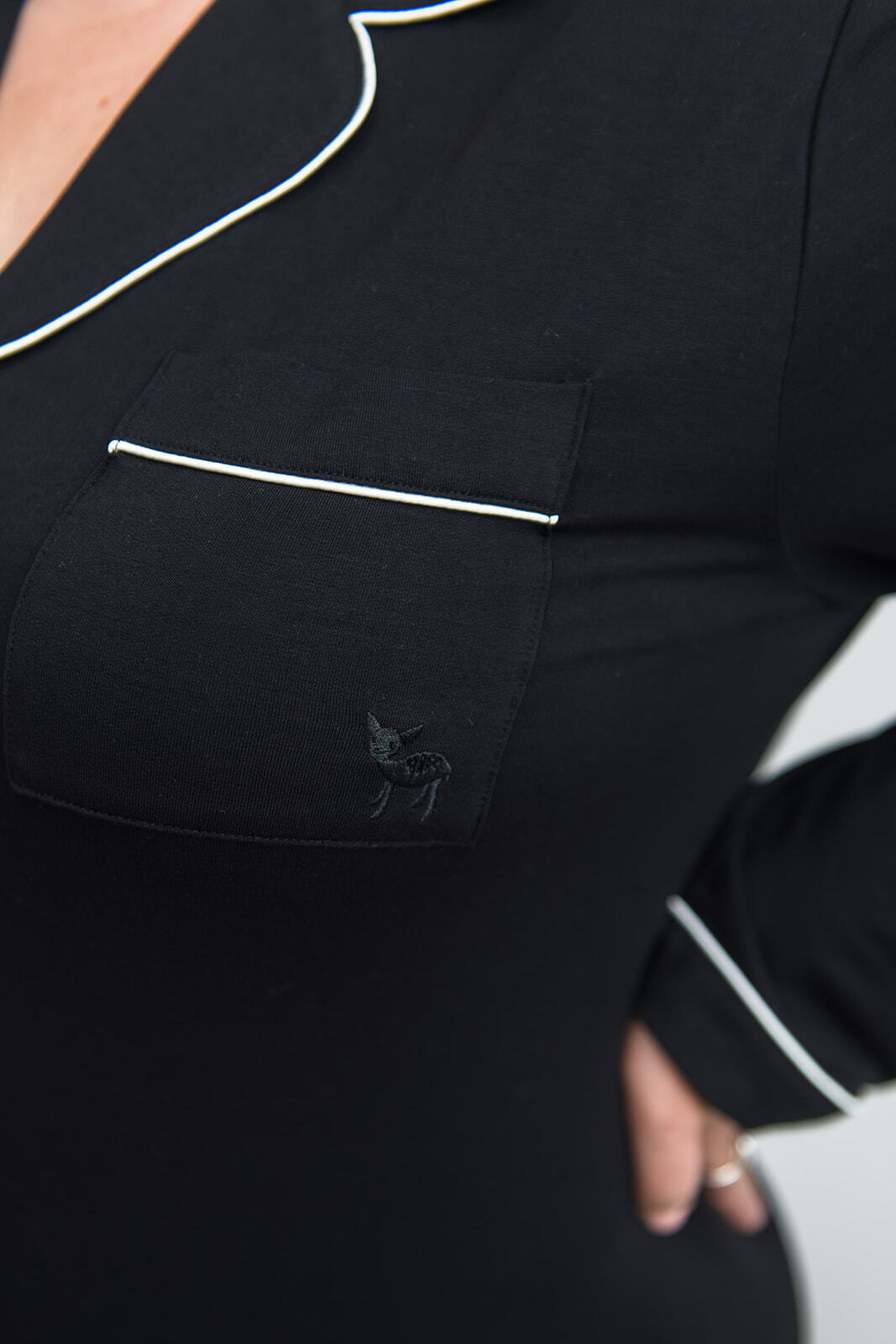 Korrah Pajama Shirt | Black