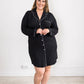 Gracie Sleep Shirt Dress | Black