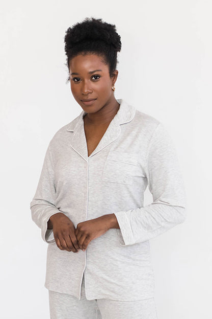 Korrah Pajama Shirt | Pebble Grey