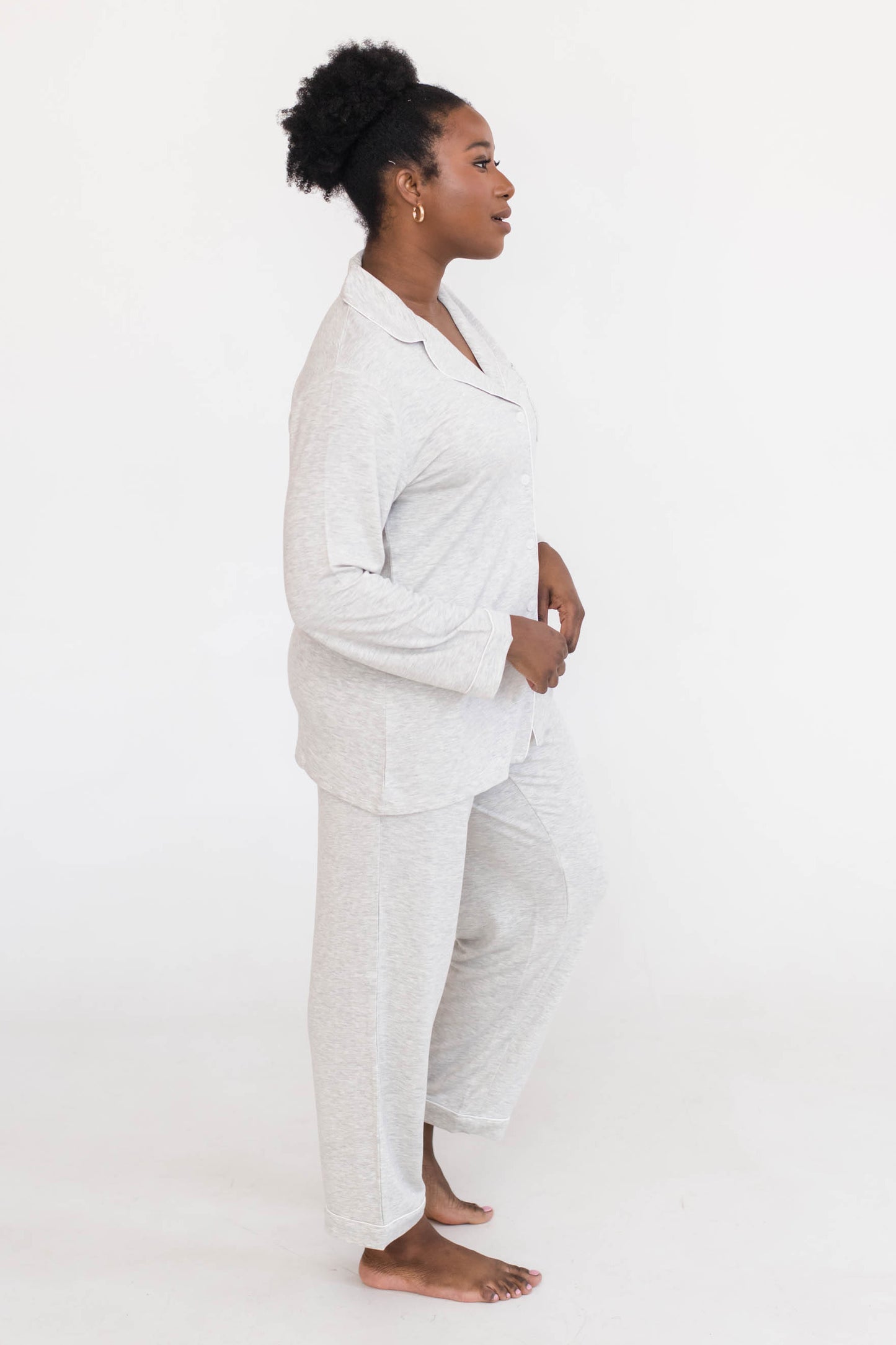 Korrah Pajama Shirt | Pebble Grey