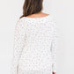 Jamie V-Neck Sleep Top | Ivory Allover Print