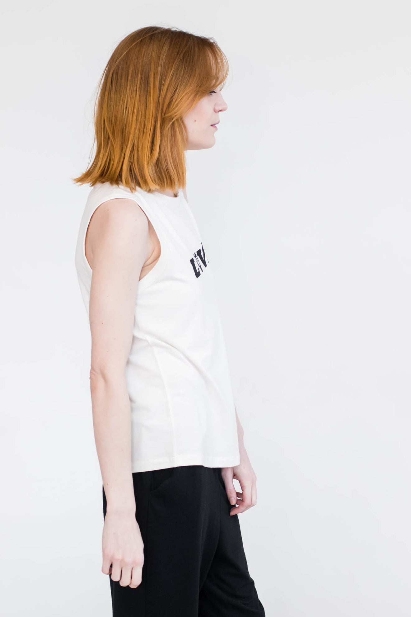 Amy Relaxed Crew Neck Sleep Tank | Ivory