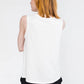 Amy Relaxed Crew Neck Sleep Tank | Ivory