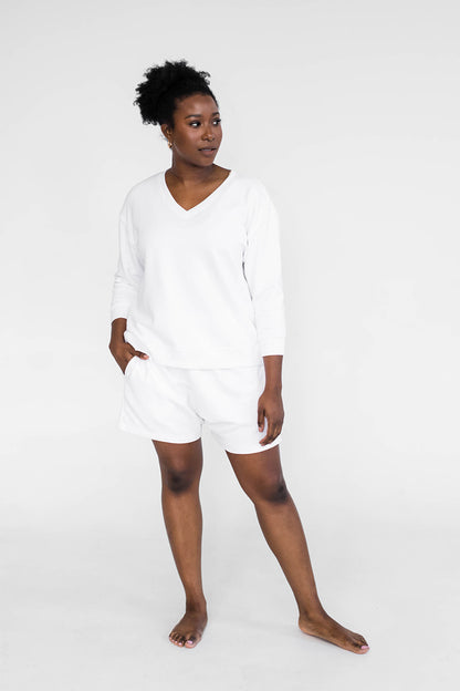Masie Boyfriend Shorts | White