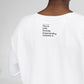 Darin V-Neck 3/4 Sleeve Sweatshirt | White