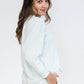 Darin V-Neck 3/4 Sleeve Sweatshirt | Dew Drop