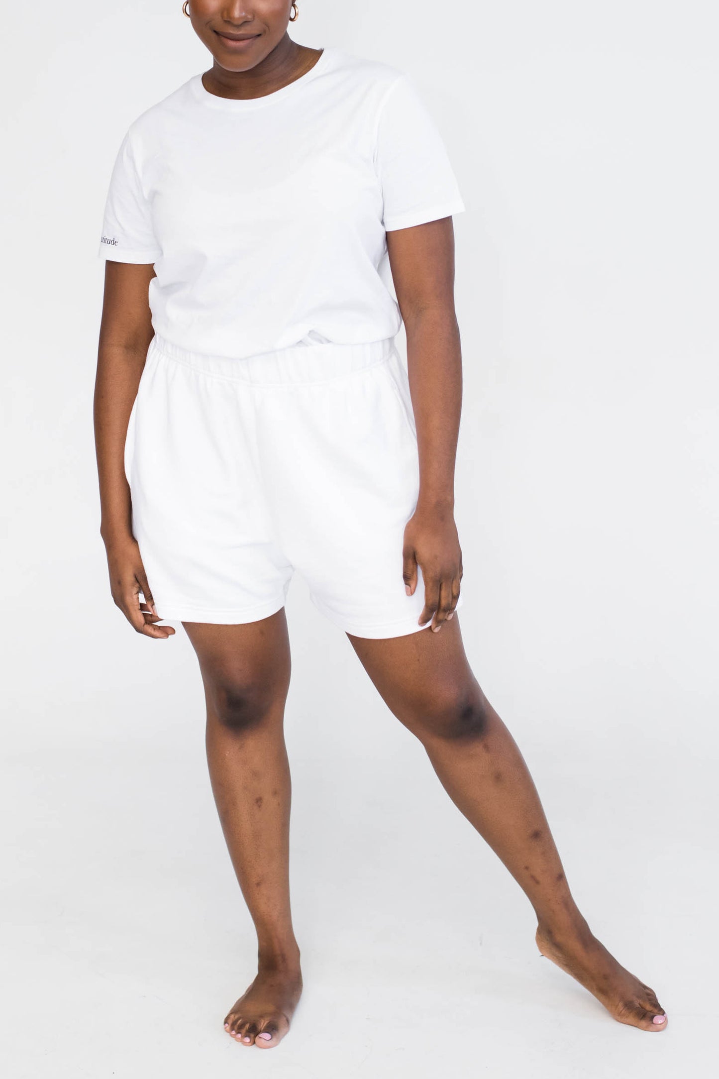 Lilac Classic T-Shirt | Mindfulness x Gratitude | White