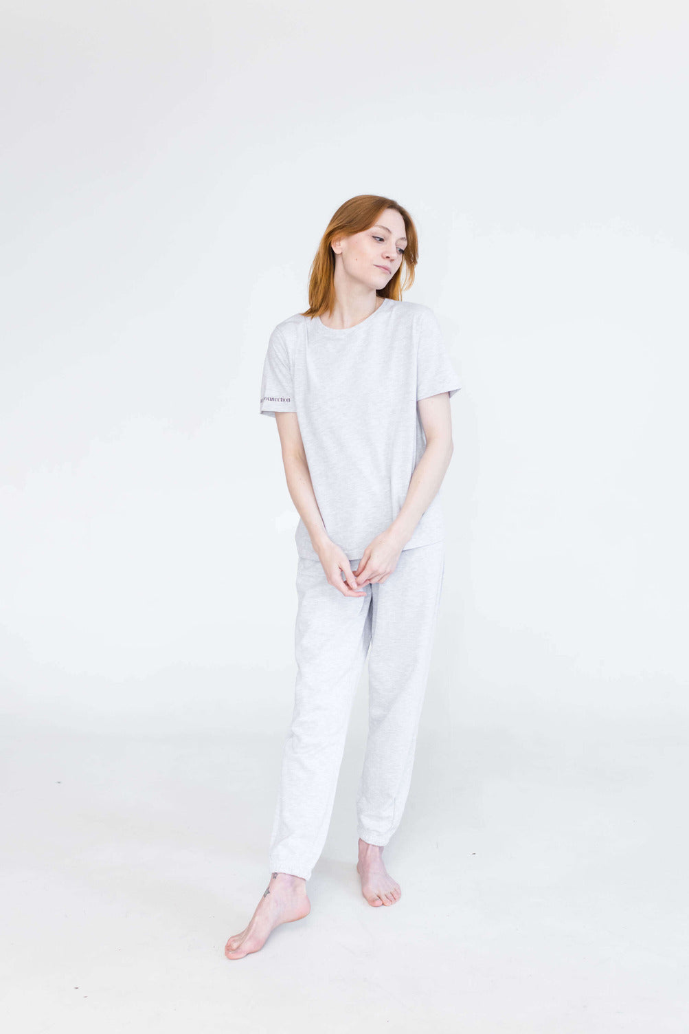 Lilac Classic T-Shirt | Human x Connection | Pebble Grey